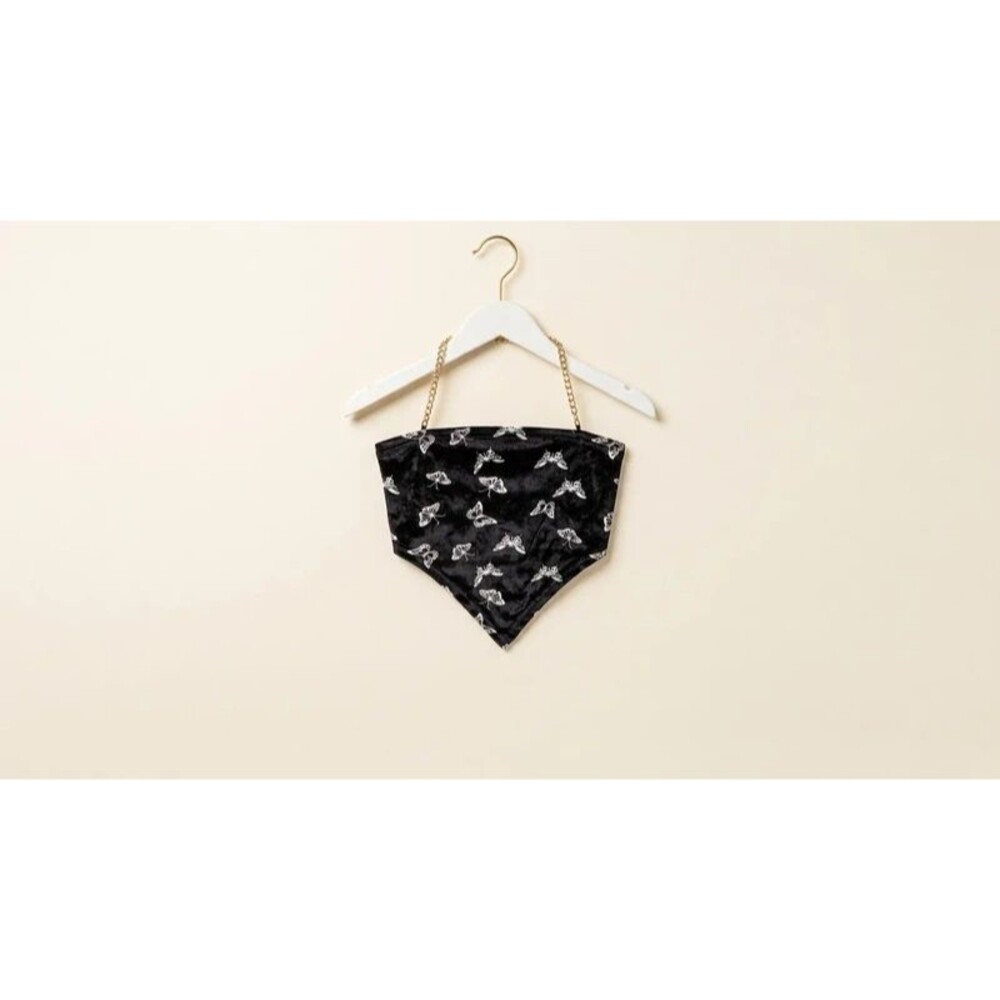 Papillon Velvet Chain Halter - Midnight Butterfly Edition
